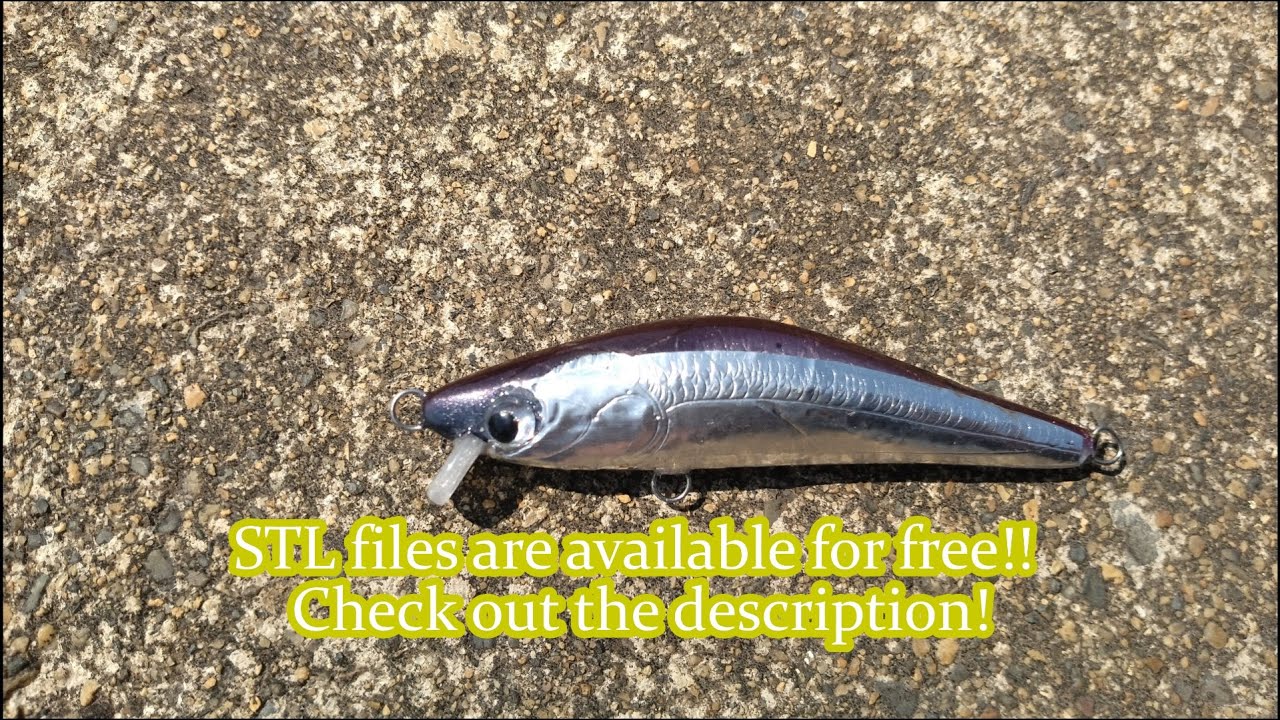 70mm Minnow with Rolling Action | 3D Printed Lure for Seabass & Trout [STL file link available]
