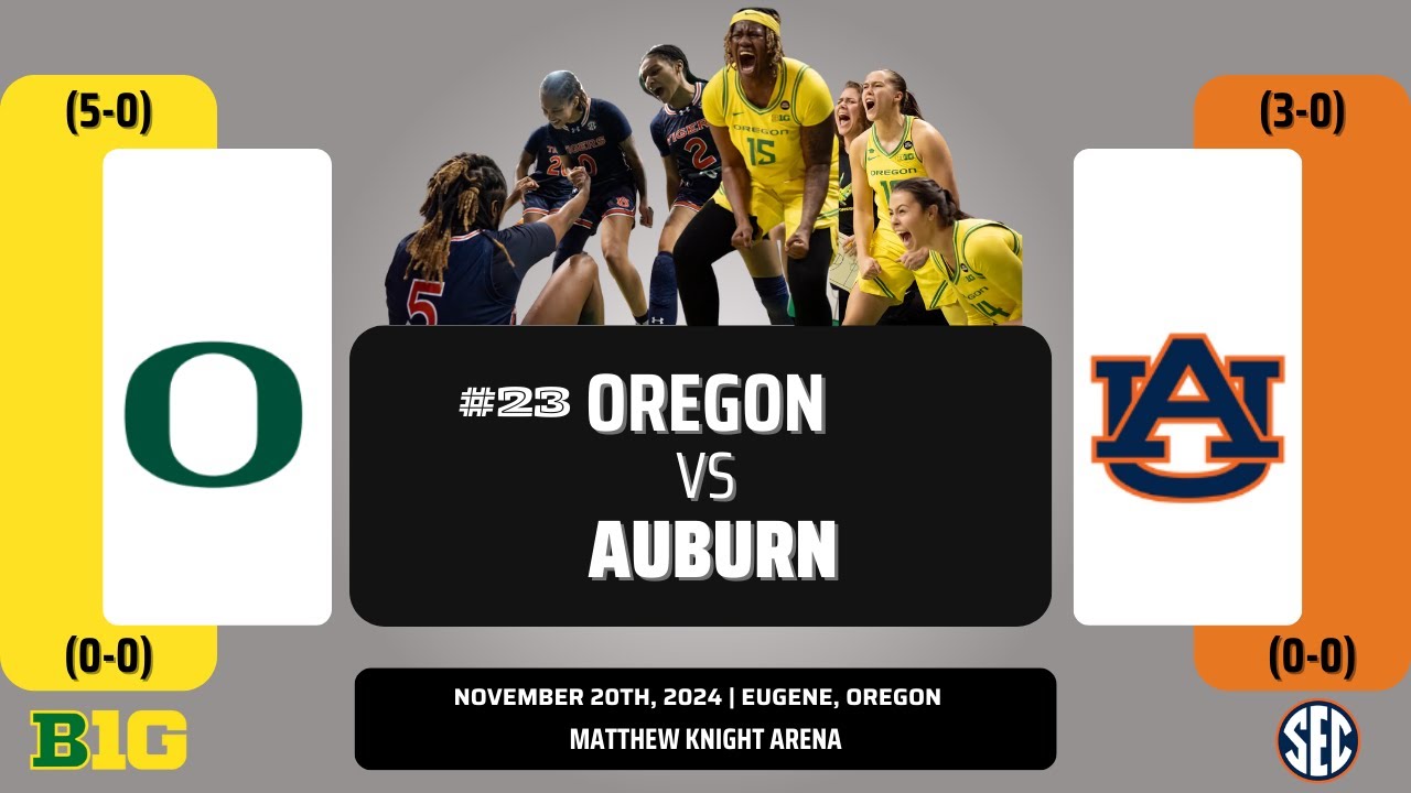 No. 23 Oregon vs Auburn | NCAA Women's Basketball | 11.20.24