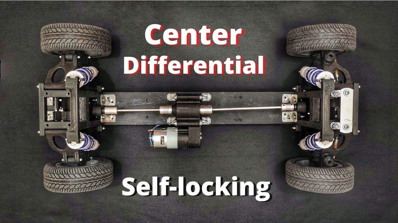 Center differential rc car. Self-locking Torsen Type C Differential. Electric car part 8.