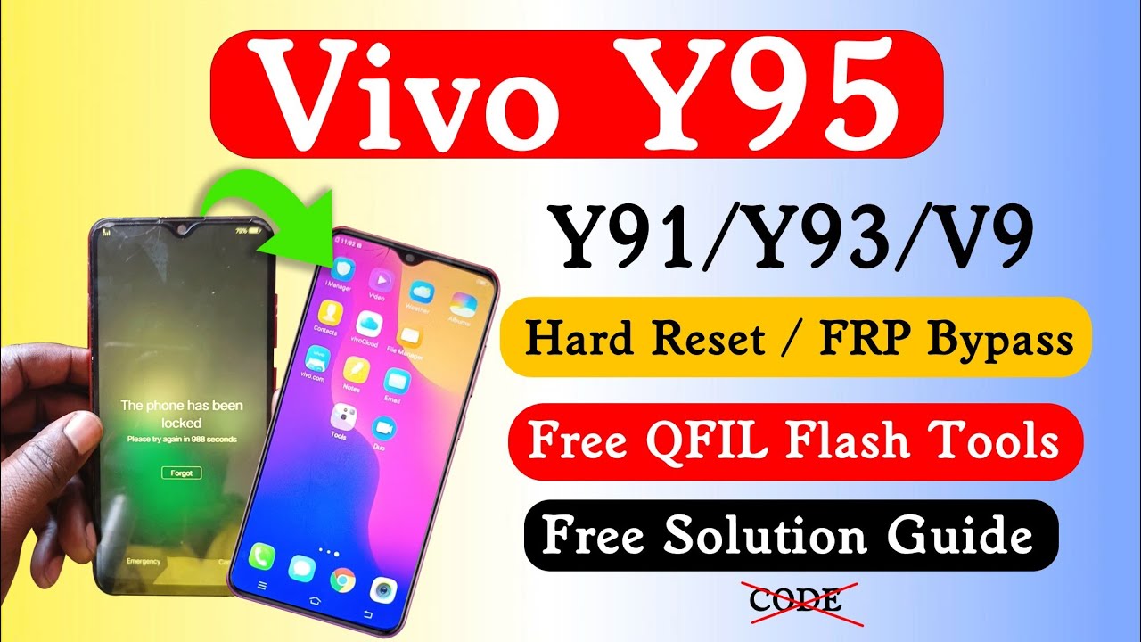 Vivo Y95/Y93/Y91/V9 PASSWORD / PATTERN LOCK REMOVAL! (Qualcomm EDL Method) 100% Working ✅