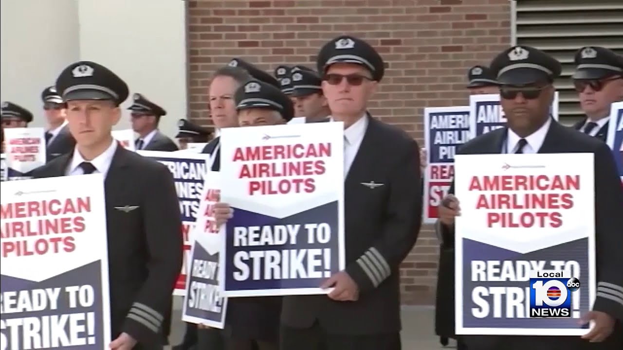 Picketing continues at MIA for American Airlines pilots looking for better pay, working conditions