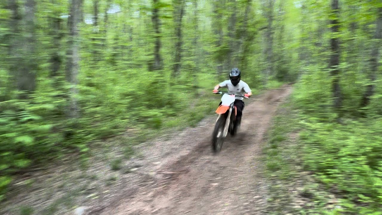 YZ450fF | KTM350sxf Are SCARY Fast | Woods Riding & Power Wheelies!!