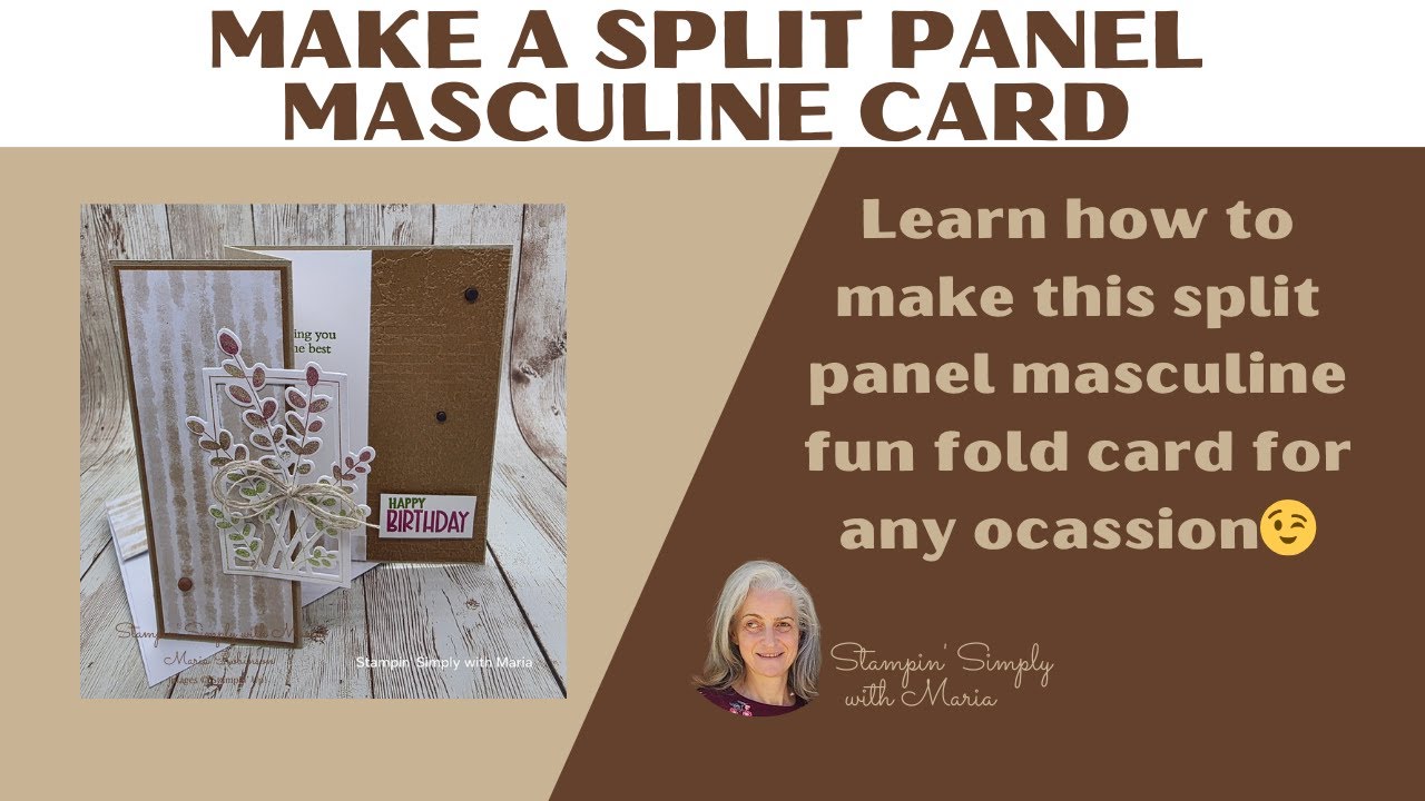 🔴Split Panel Masculine Birthday Card