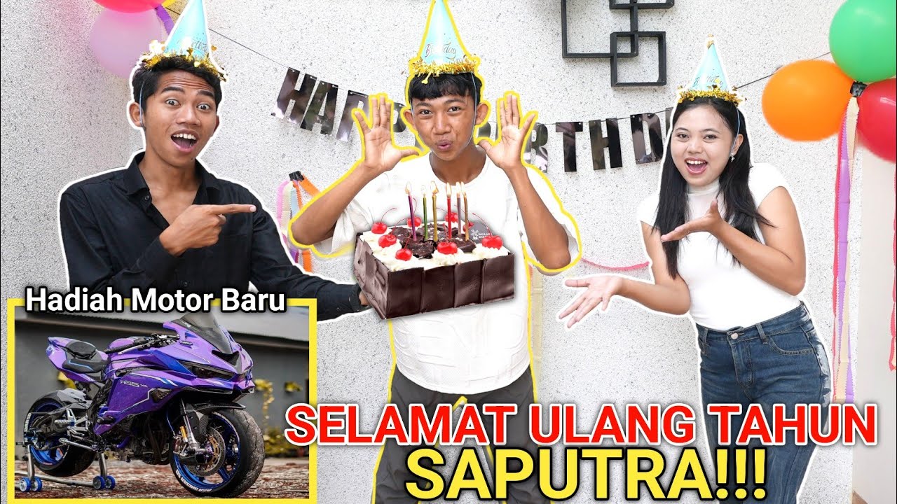 PR4NK SURPRISE ULANG TAHUN SAPUTRA🥳, DAPET HADIAH MOTOR ZX BARU?? | Mikael TubeHD