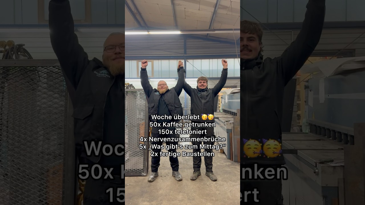 Woche &uuml;berlebt 🥳✅ #survived #welders #handwerk #meme #humor