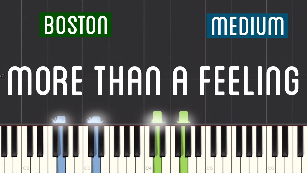 Boston - More Than A Feeling Piano Tutorial | Medium