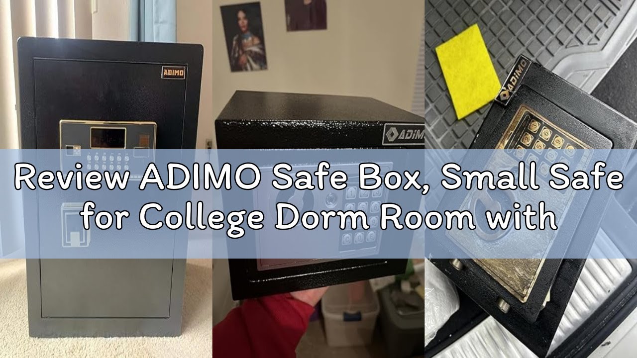 Review ADIMO Safe Box, Small Safe for College Dorm Room with Fireproof Waterproof Money Bag for Cash