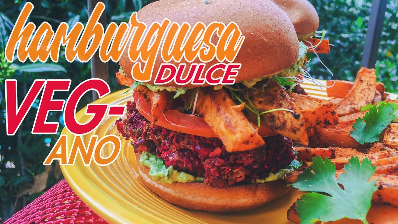 Hamburguesa Dulce Primavera: con Remolacha y Fries de Batatas