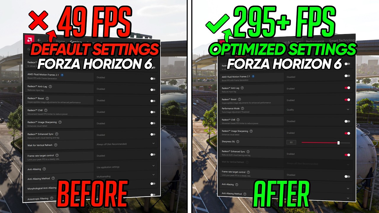 ЛУЧШИЕ настройки AMD Radeon для Forza Horizon 6 &mdash; (МАКС. FPS и ГРАФИКА)