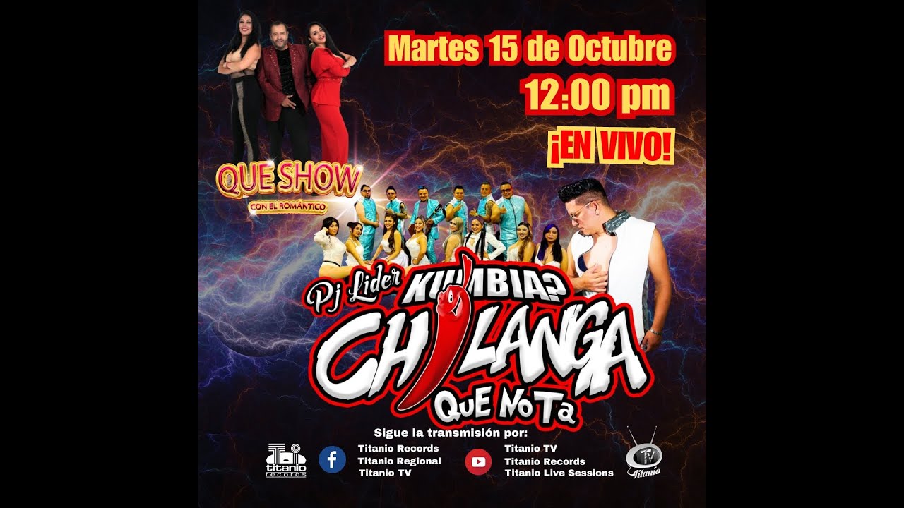 Pj Lider Kumbia Chilanga Grupo Que Nota En que Show con el Rom&aacute;ntico (Titanio TV)