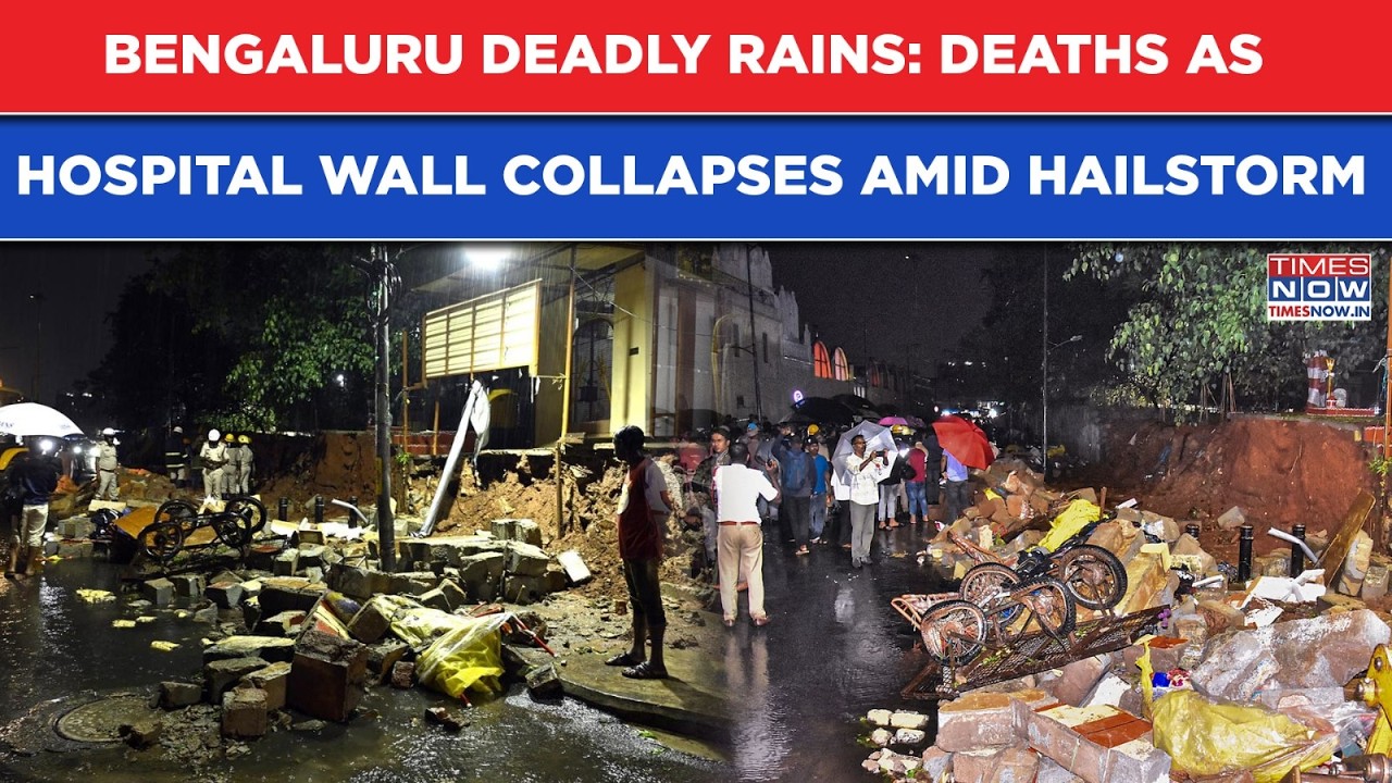 Bengaluru Deadly Rains: Watch Hailstorm, Heavy Winds Halt IT Hub| Deaths As Hospital Wall Collapses