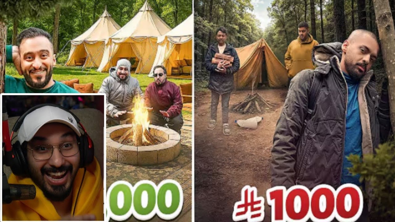 ردة فعل ناصر علي مقطع فالكونز الغالي ورخيص( فالكونز في غابات اوروبا ب 1000 ريال ب 100 الف ريال🌳🔥)#1