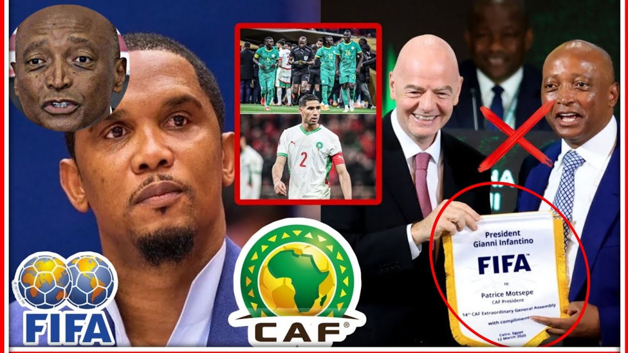 😱 “C’EST UNE HONTE !” Eto’o humilie la FIFA et la CAF après Sénégal vs Maroc !