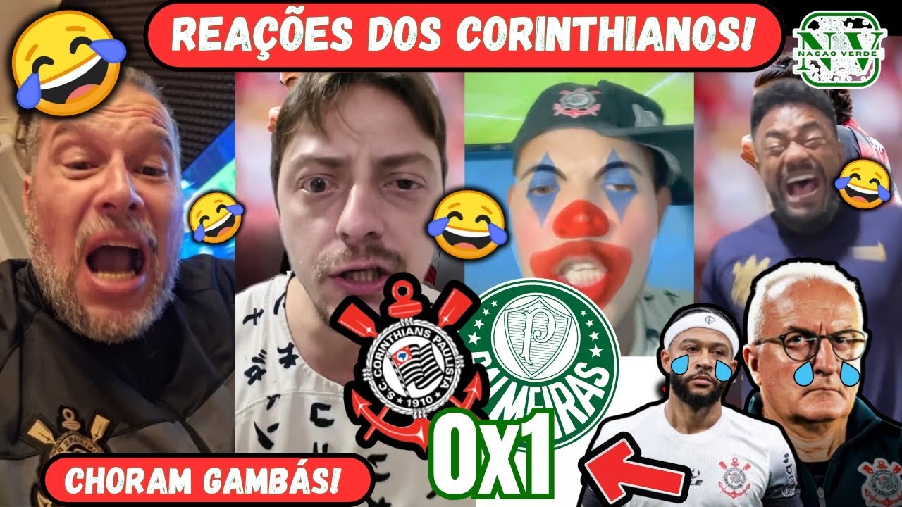 PRA RIR!⚠️ VEJA REAÇÕES DOS CORINTHIANOS BRAVOS COM DERROTA! CORINTHIANS 0X1 PALMEIRAS!