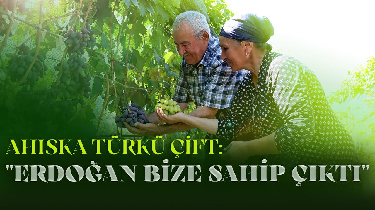 Ahıska Türkü çift, Erzincan'da 70 çeşit üzüm yetiştiriyor