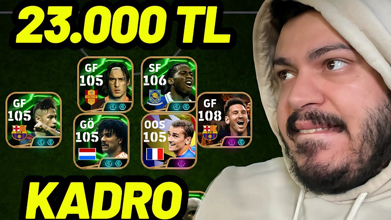 23000 TL KADROYU KURDUM | EFOOTBALL 2025 MOBİLE