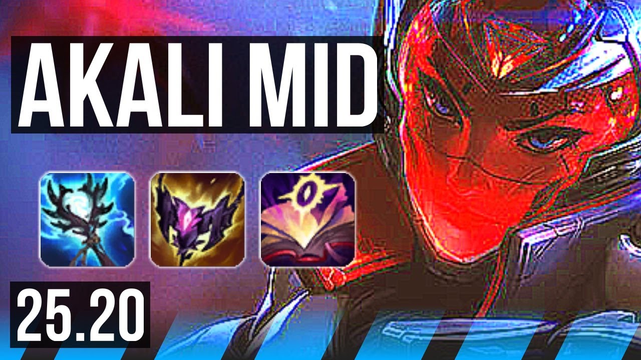 AKALI vs FIZZ (MID) | Legendary | KR Master | 25.20