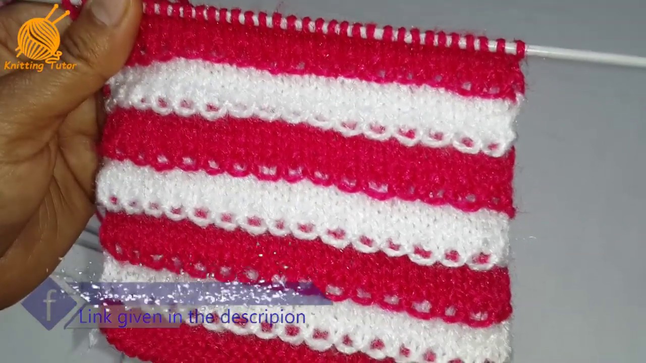 229- Double Colour Design for Cardigan & Baby Sweater