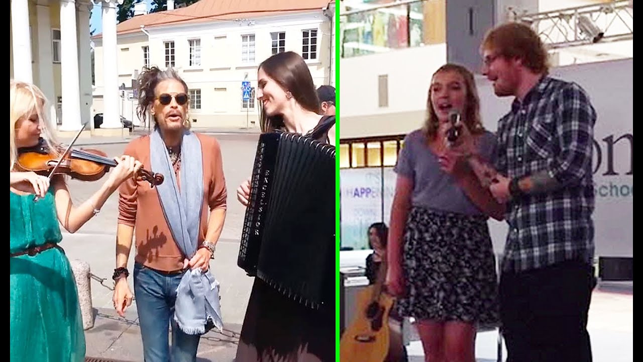 When Celebrities Surprise Street Performers By Singing With Them