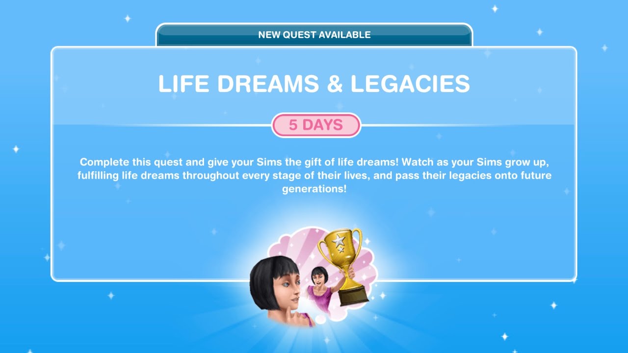 Life Dreams and Legacies Quest Walkthrough | Sims Freeplay