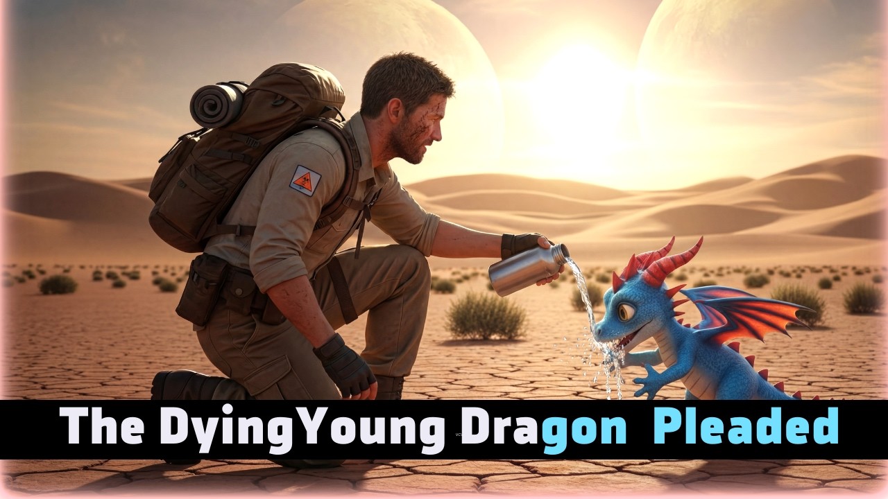“Only One Drink, Sir,” the DyingYoung Dragon  Pleaded—But the Human Offered His Whole Canteen...