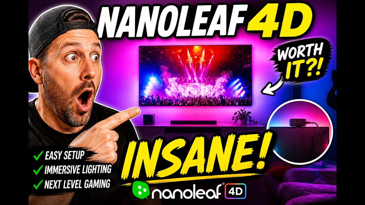 Обзор и настройка Nanoleaf 4D Screen Mirroring | Новый уровень иммерсивного освещения для ТВ и игр!