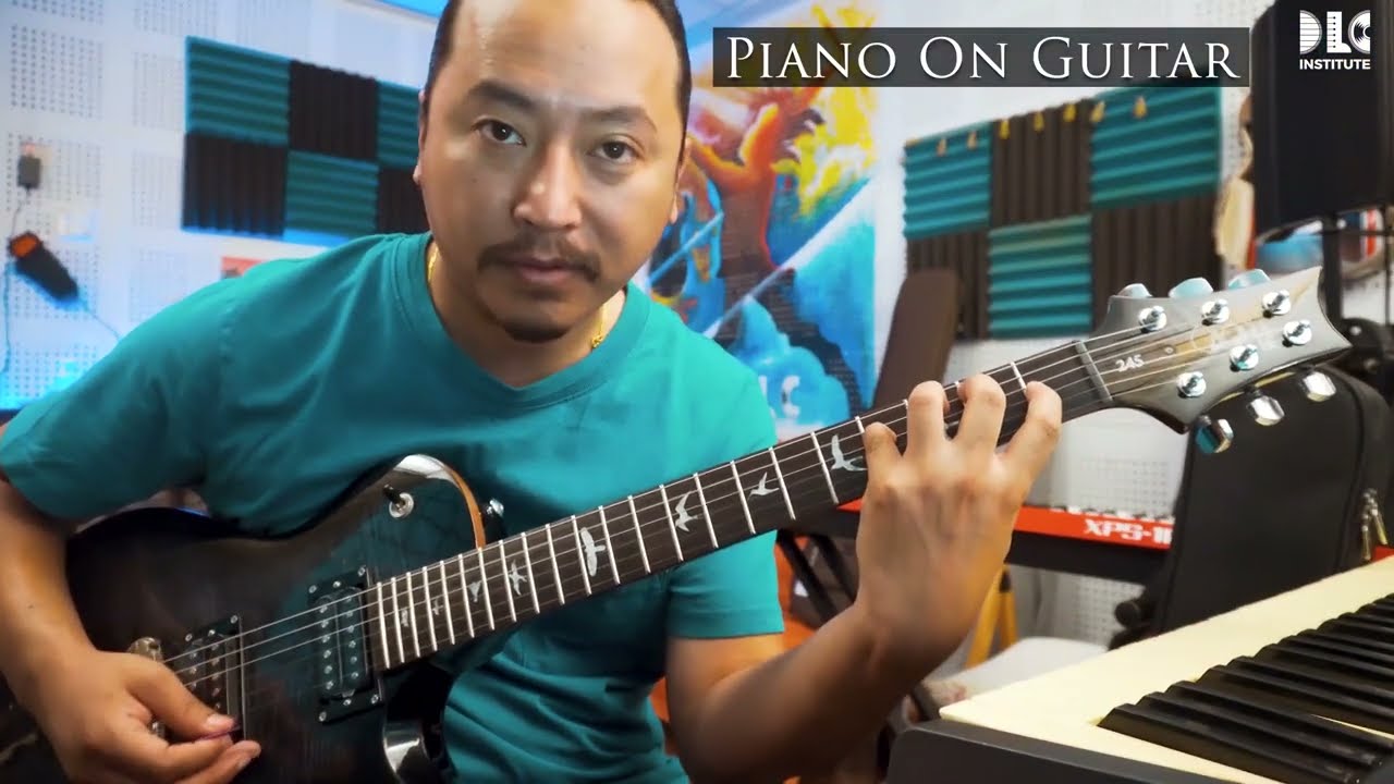 Piano on Guitar - Dev Lama  (no midi pickup)