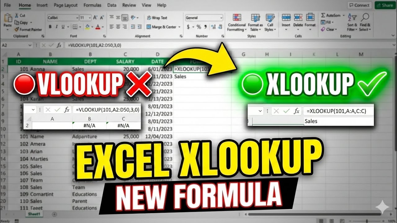 XLOOKUP in Excel – Complete Tutorial for Beginners