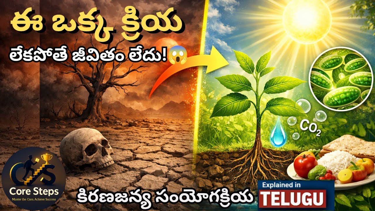 ఈ ఒక్క క్రియ లేకపోతే జీవితం లేదు! 😱 | కిరణజన్య సంయోగ క్రియ Explained in Telugu |Coresteps Education