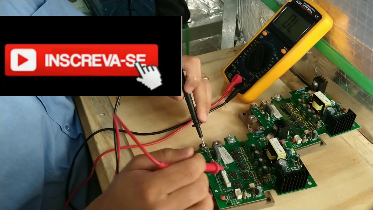VRF Midea MDV-4 ,Teste do Módulo Inverter com Multímetro Digital.