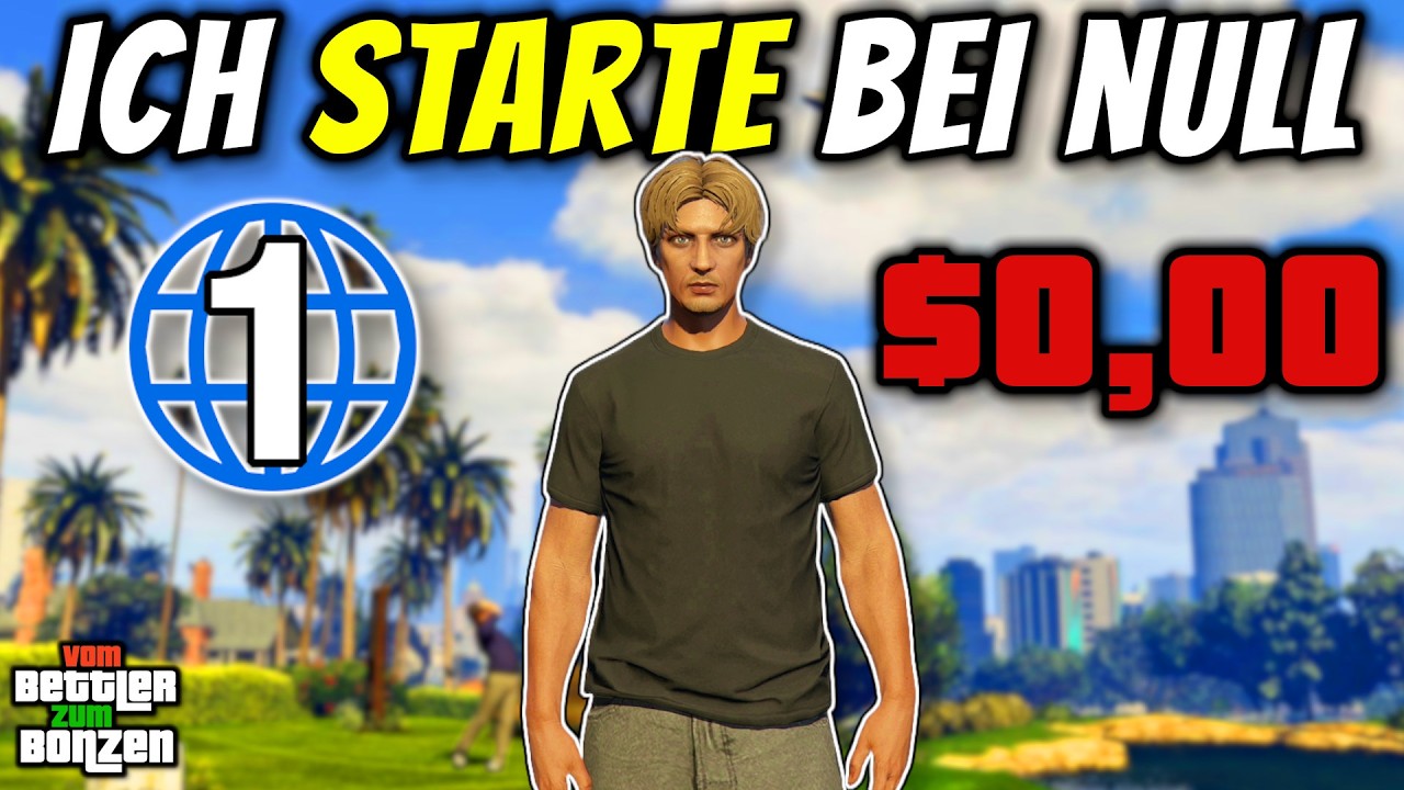 NEUANFANG als Level 1! Geld machen SOLO als Anfänger | Vom Bettler zum Bonzen Ep 1 in GTA Online E&E