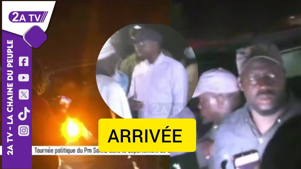 Arrivée spectaculaire de SONKO à Mbadakhoune...