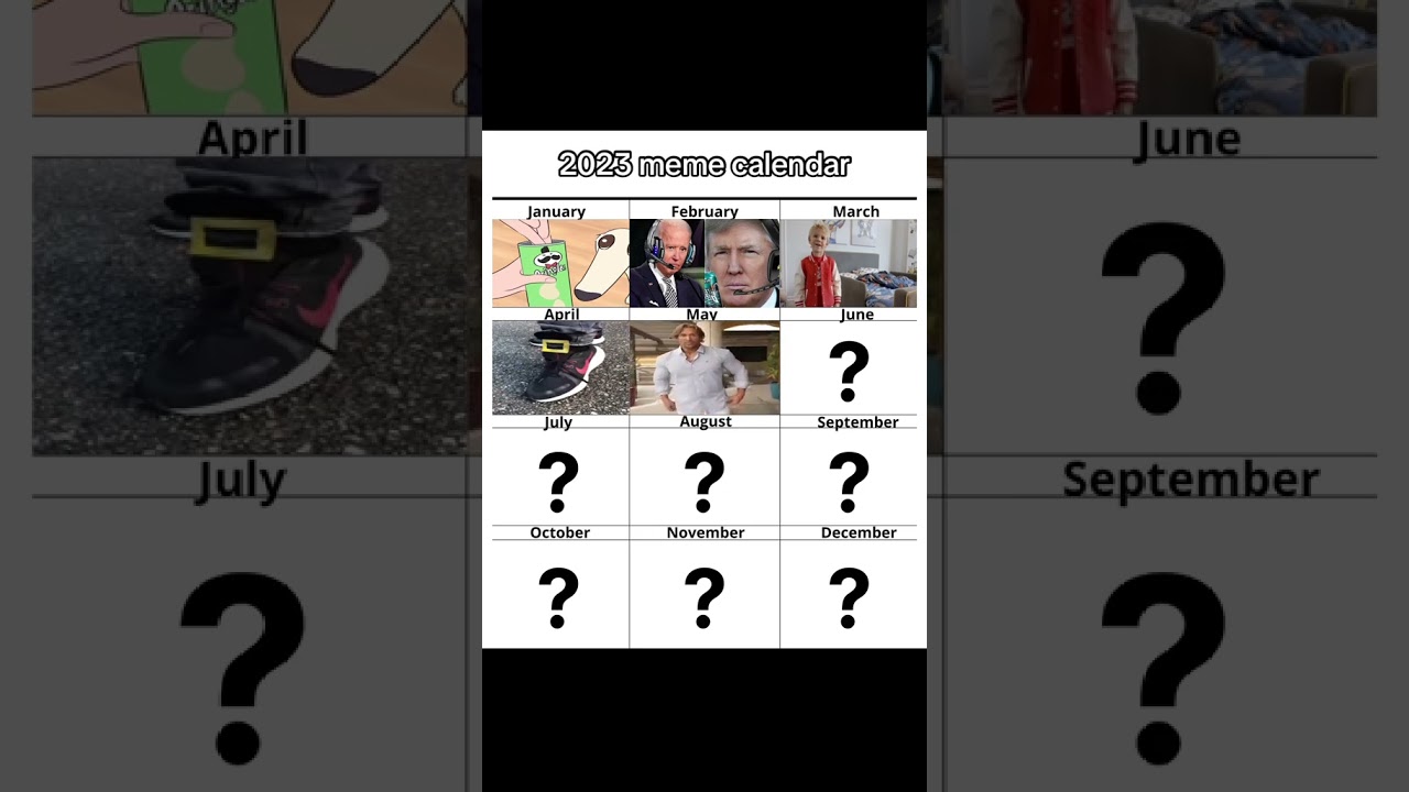 The meme calendar of 2023 #trending #viral