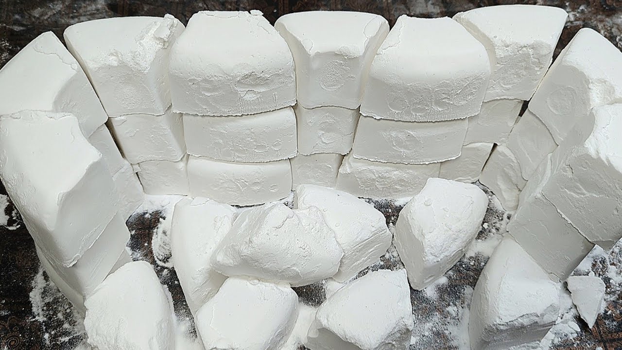 Baking Soda Block Crashing Asmr White Crunchy Baking Soda Block Crushing  Asmr Very Crispy Ep 04