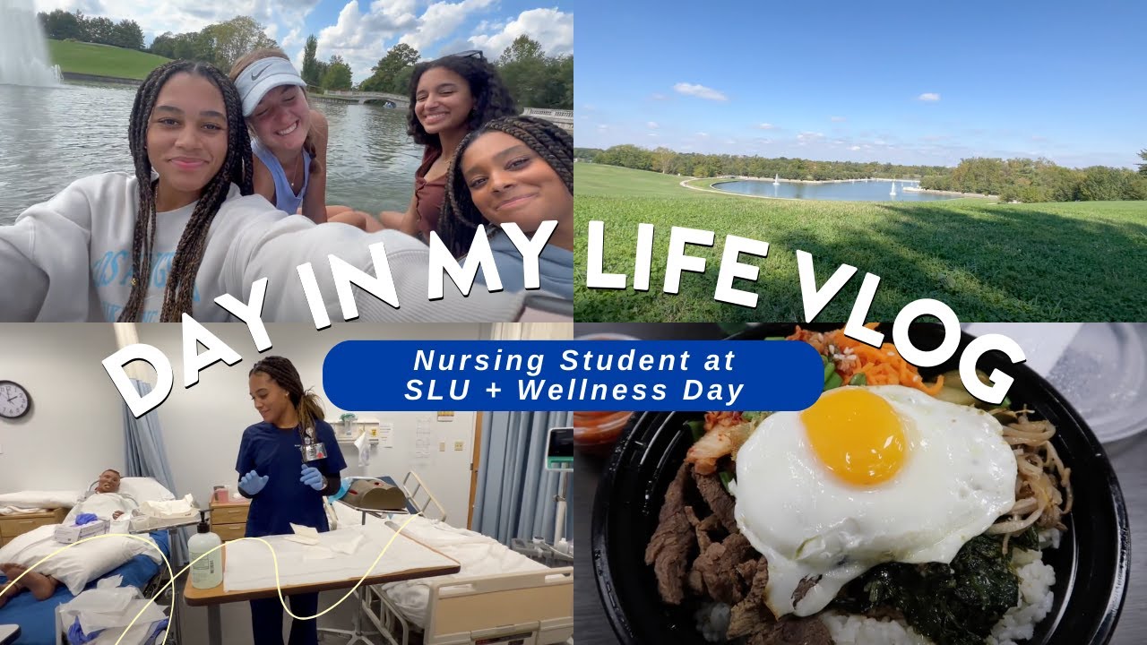 VLOG: Day in the Life at Saint Louis University | Being a Nursing Student + Wellness Day