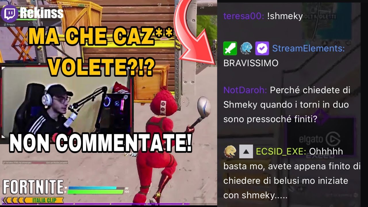 REKINS STUFO DEI CONTINUI COMMENTI SUL SUO DUO SCLERA IN LIVE CONTRO LA CHAT!