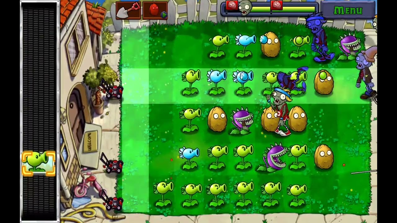 Plants vs Zombies Ep.7 ( I Finally beat the day time levels)