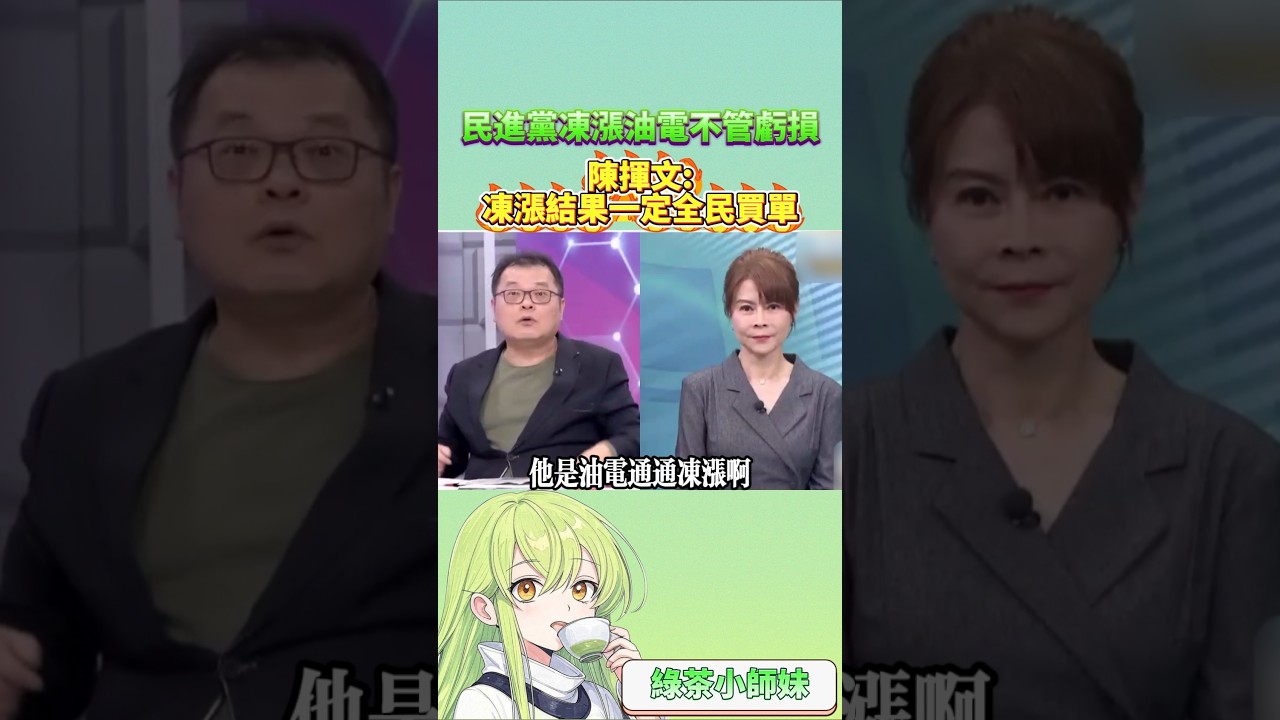 民進黨凍漲油電不管虧損 陳揮文：凍漲結果一定全民買單 #台灣 #民進黨 #油價 #電價 #陳揮文
