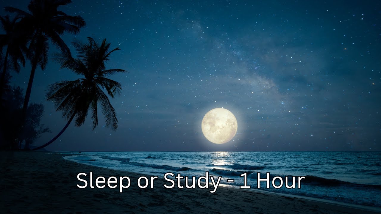 1 Hour Ocean Waves at Night | Relaxing Sounds