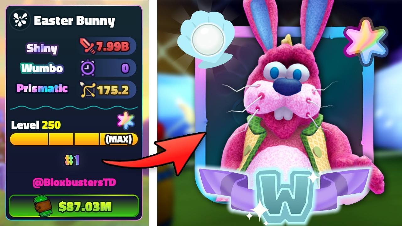 How I got The #1 SUPERSTAR Easter Bunny in Spongebob Tower Defense