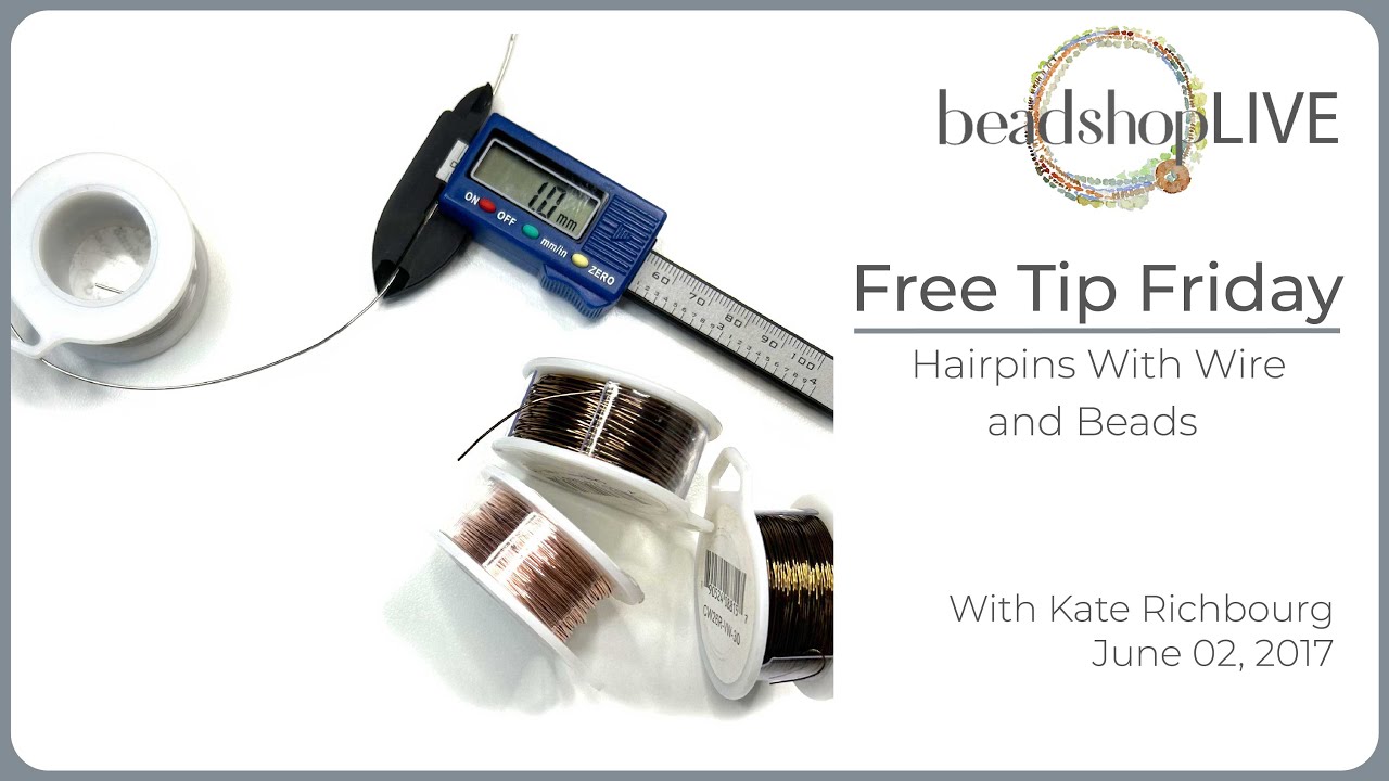 Free Tip Friday Hairpins with wire and beads