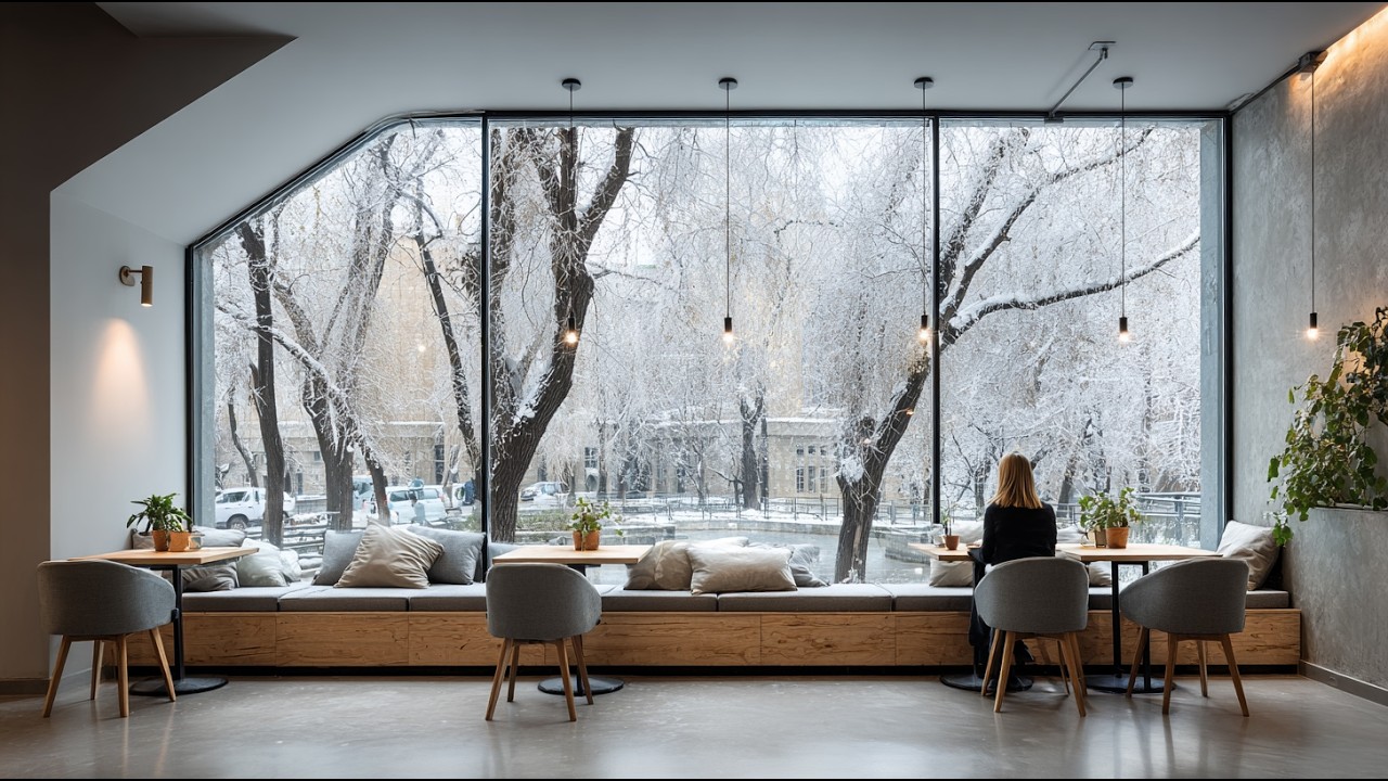 [Piano playlist] 눈 내리는 겨울 카페, 창가에서 듣는 피아노 | Snowy Winter Café Piano for Focus & Relax | Just playing