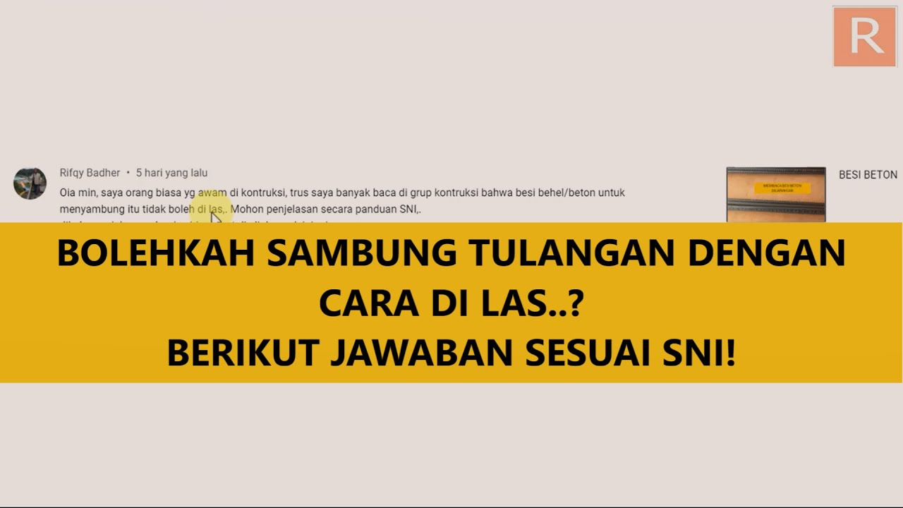 apakah boleh sambungan tulangan dilas..?