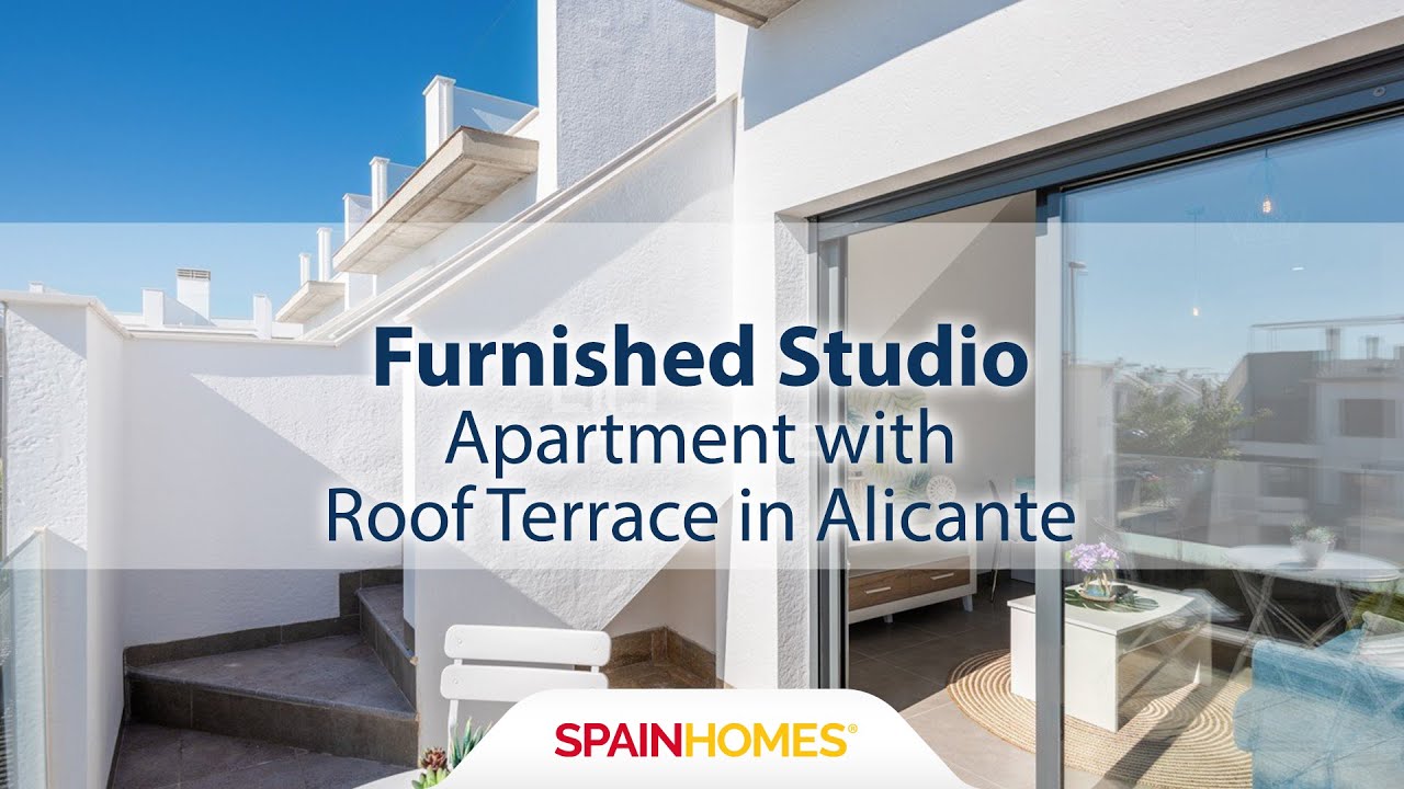 Furnished Studio Apartment with Roof Terrace in Alicante | Spain Homes ®