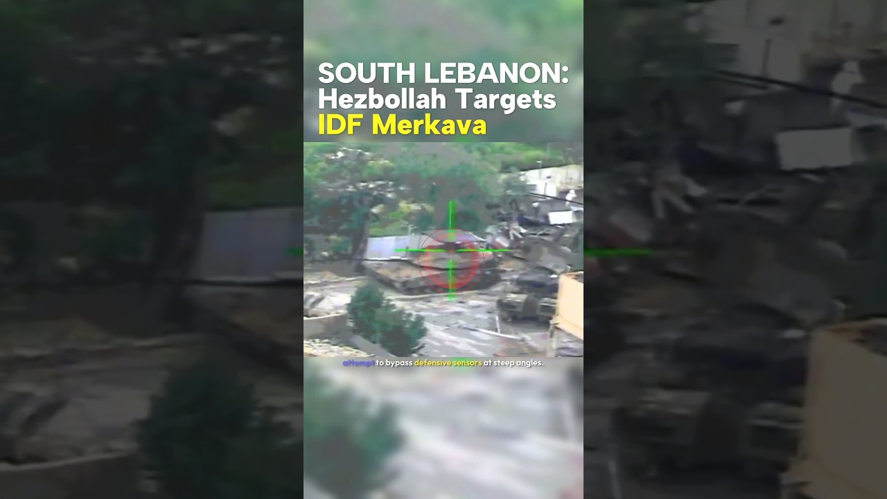 Hezbollah's Precision Strike on Israeli Armor Caught on Tape #lebanon #military
