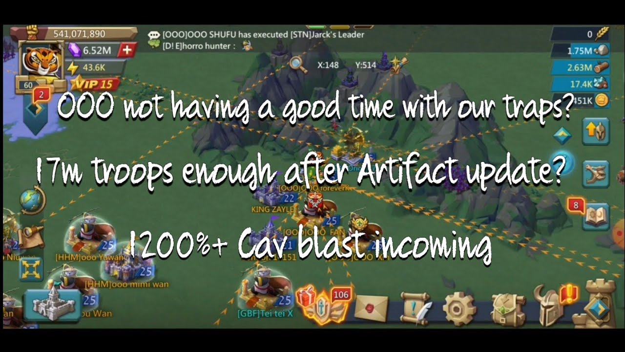 My rally trap vs LH0-OOO-SGB| The 5 Mythic Champ trap in action| Lords Mobile