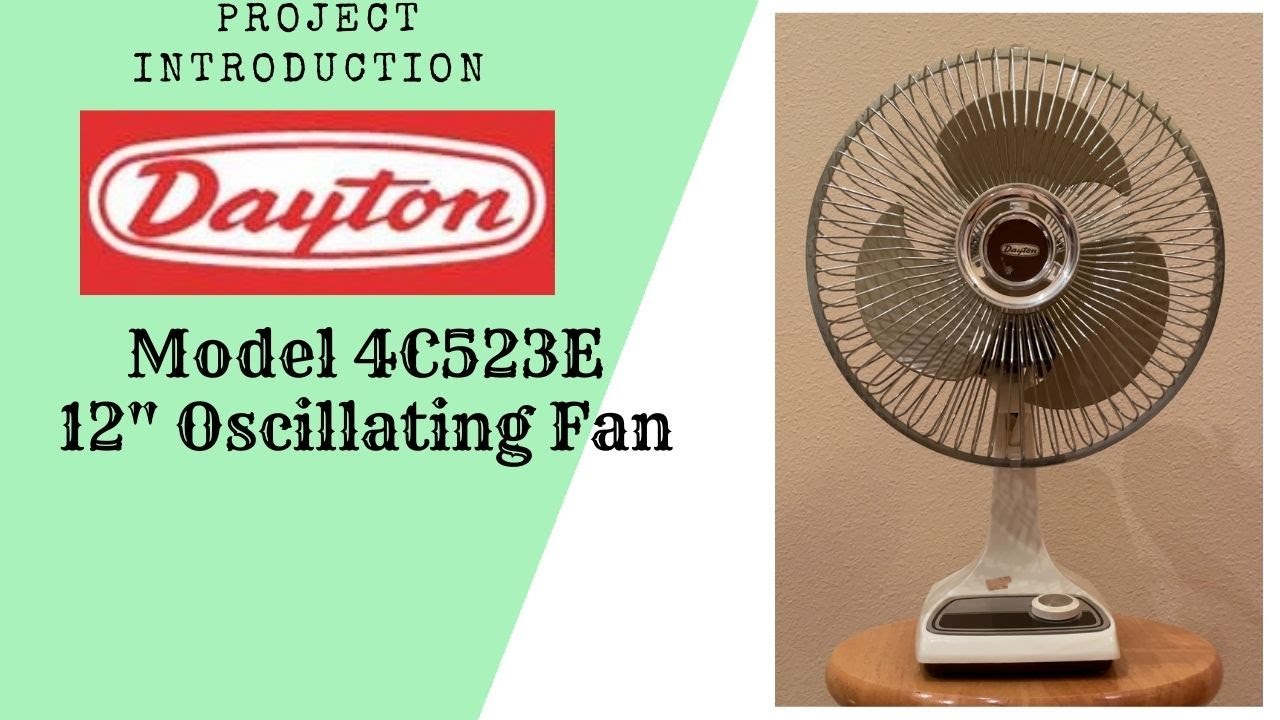 Vintage Dayton 4C523E Oscillating Fan