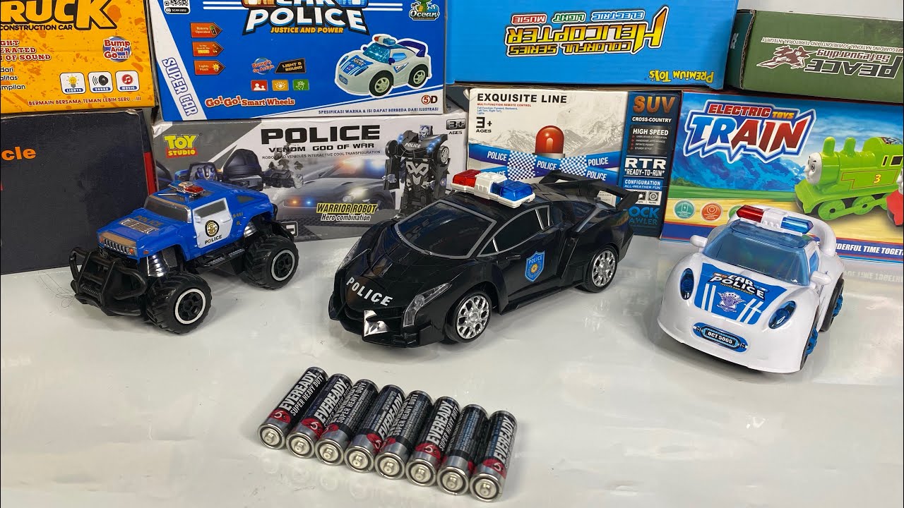 Unboxing Rc police Car Transform, Collection car Toys police, Rc Police jep
