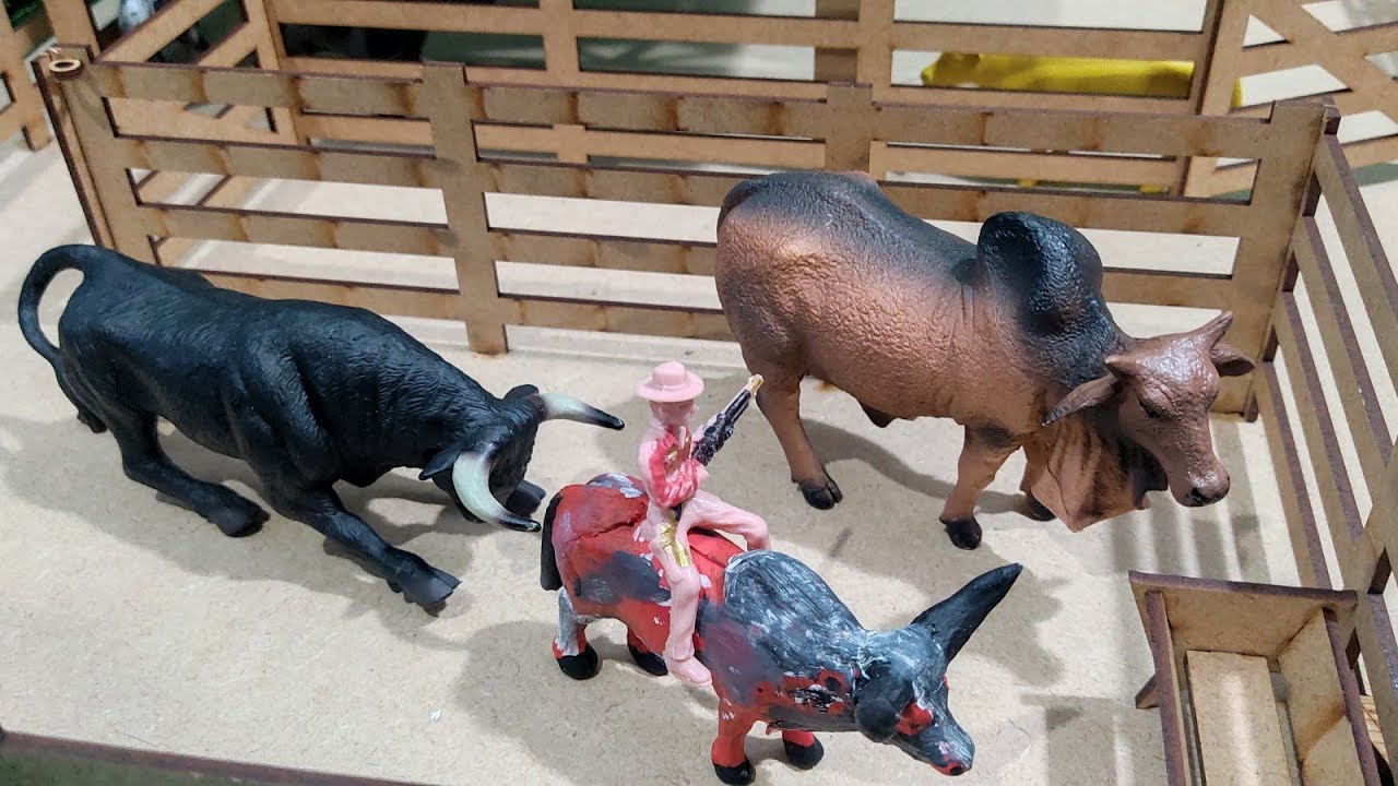 os ladrões de gado foram presos na fazendinha de brinquedo
