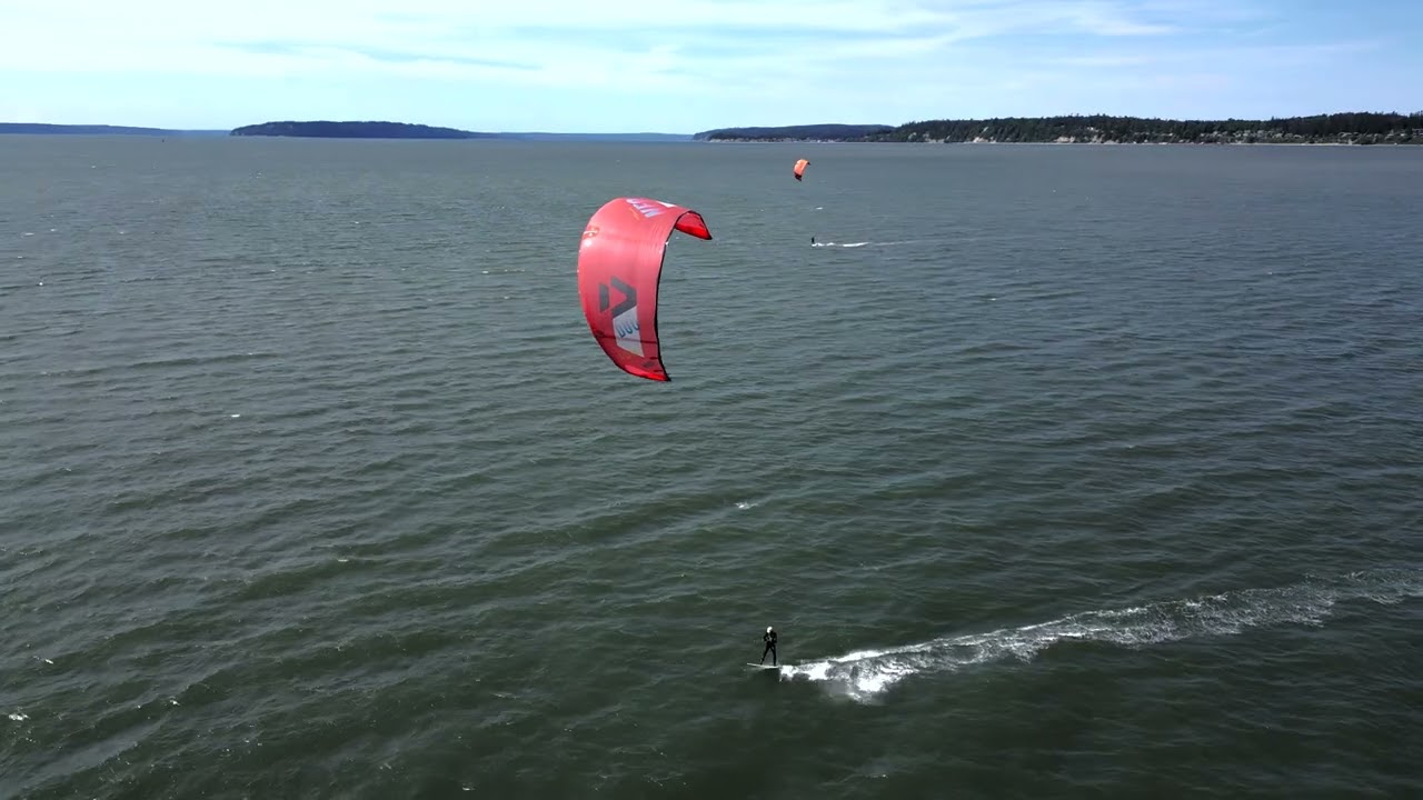 Kitesurfing - Jetty Island, Everett, WA